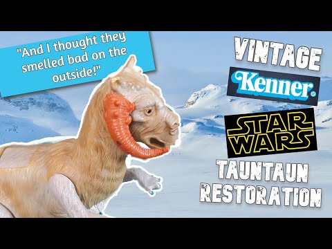 Restaurierung eines Vintage STAR WARS Kenner Tauntaun mit Wasserstoffperoxidcreme | Spielzeugrest...