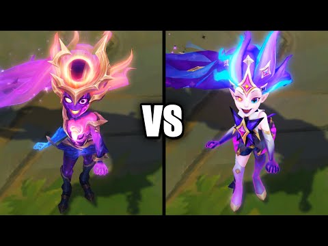 Dark Star Zoe vs Star Guardian Zoe Skins Comparison (League of Legends)