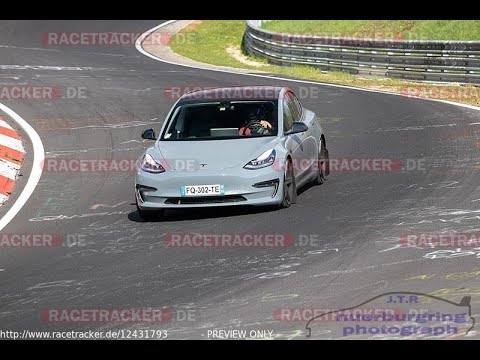 NURBURGRING TESLA Model 3 RM (Raeder Motorsport) first test lap