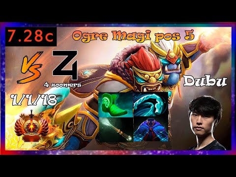 dubu ogre magi pos 5 vs 4 zoomers | Undying vs 4 zoomers| Full Gameplay 7.28c | Dota 2 Pro Replays