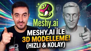 En İyi AI 3D Model Oluşturucu (Text to 3D – Meshy AI Denedim)