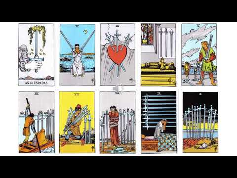 TAROT RIDER WAITE ARCANOS MENORES DEL AS AL 10 - ESPADAS