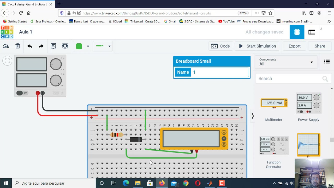 Circuitos Eletrônicos com TinkerCad - Aula 1
