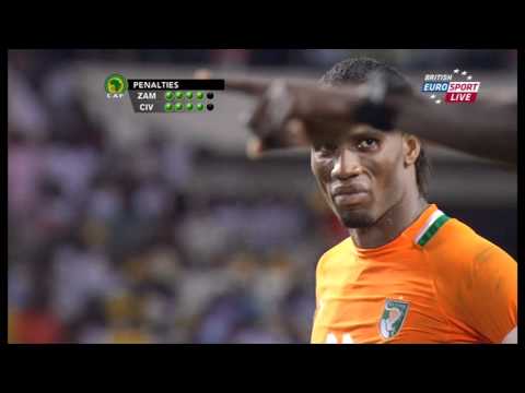 Zambia VS Ivory coast, Final 2012 ALL PENALTY KICKS