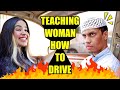 Crazy Arab teaches woman about car !!!