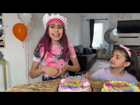 Deema and Sally prepared a Surprise Cake for MOM