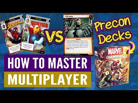 How to Play MARVEL CHAMPIONS MULTIPLAYER: 🔴 Iron Man 🟡 Spider-Man vs Ultron