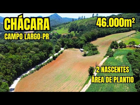 TERRA BOA, ÁGUA BOA! CHÁCARA TOP EM CAMPO LARGO PR | 2 NASCENTES, POÇO, CASA, PROX DE COMÉRCIOS