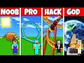 Minecraft Battle: NOOB vs PRO vs HACKER vs GOD ROLLERCOASTER BUILD CHALLENGE in Minecraft