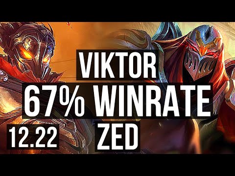 VIKTOR vs ZED (MID) | 67% winrate, 5/2/7 | KR Challenger | 12.22