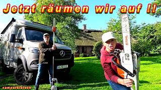 ZECKENBISS😱und KETTENSÄGE❗️unser LANDLEBEN beginnt🌞vom HYMER CrossTrai