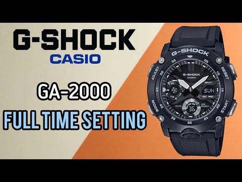 How to Setting Time Casio G-Shock GA-2000 Caliber 5590 Watch