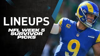 NFL Survivor Pool Picks Week 5 2025 | NFL Survivor Strategy