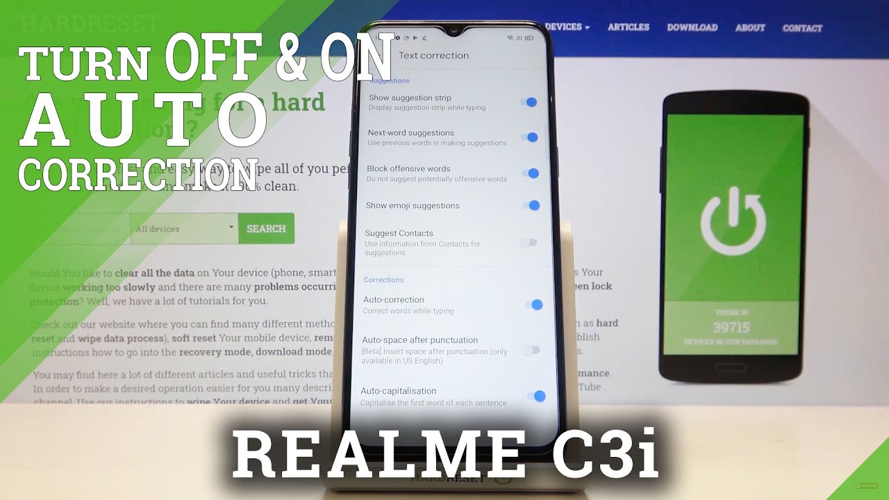 How to Enable Word Auto Correction on REALME C3i – Text Correction Options