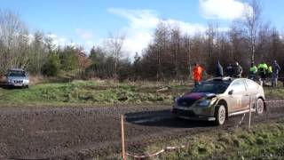 preview picture of video 'Ford Focus WRC - Wyedean Rally 2014 - Chepstow Park stage'
