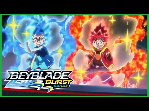 BEYBLADE BURST Surge Episode 21 - Aiger & Ranjiro vs Hikaru & Hyuga!