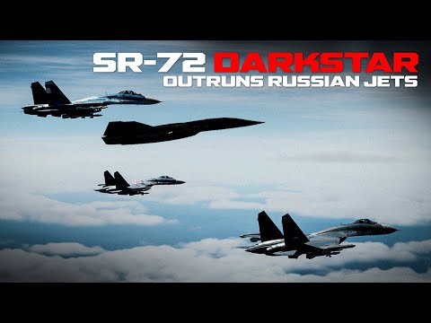 Russian Sukhoi fighter jets attempt to intimidate a USAF SR-72 Darkstar, somewhere over the Pacific