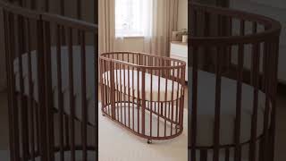 Dětská rostoucí postýlka 3v1 oválná + matrace New Baby bílá