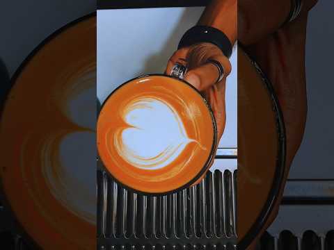 POV: arte Latte em formato de coração #coffee #barista #bongbarista #coffeeart #latteart #ytshorts #shorts #art