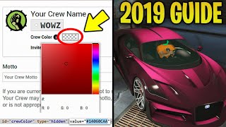 GTA Online - UPDATED 2019 Custom Modded Crew Colors Guide (Tutorial)