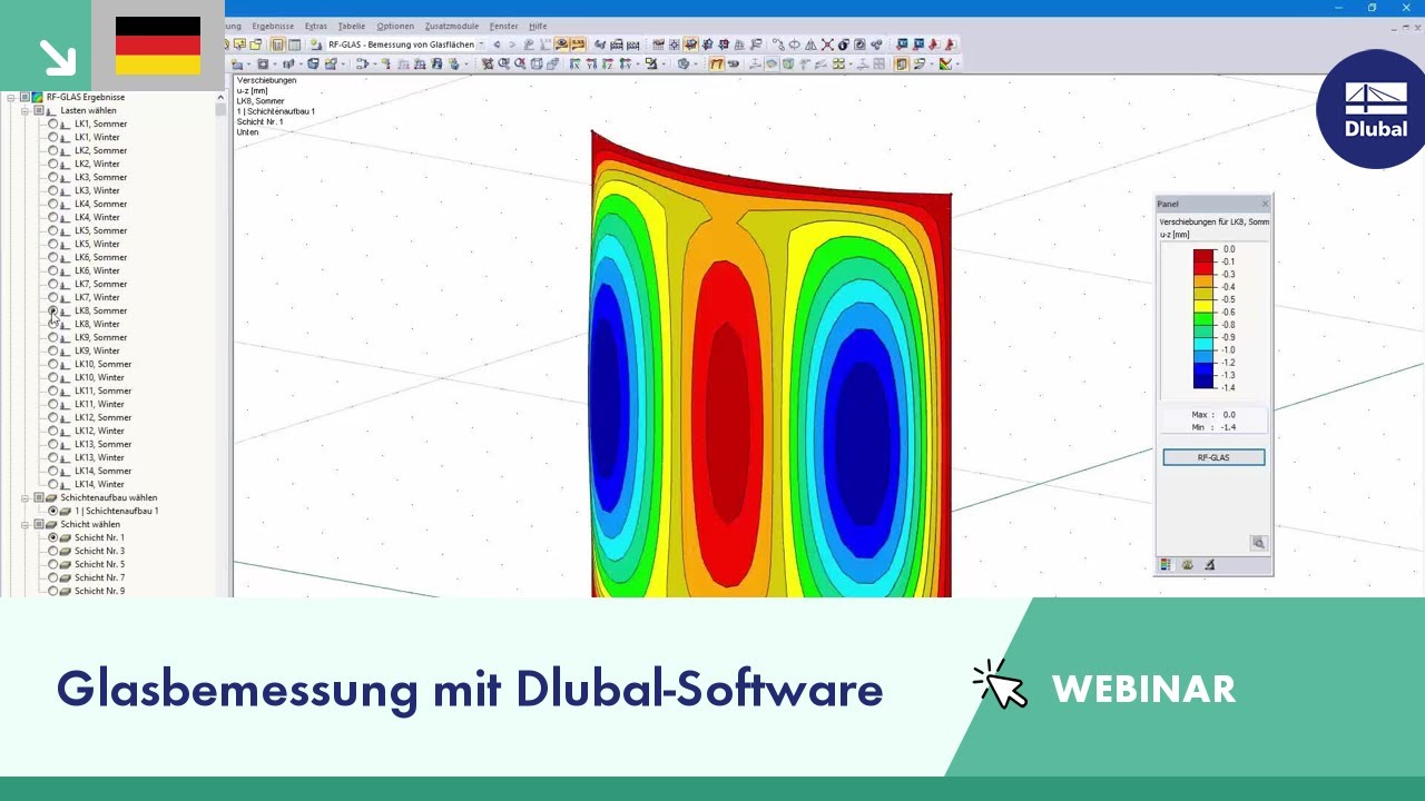 Glasbemessung mit Dlubal-Software