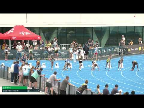 Girls U12 100m Heat 6: 2022-23 State Combined Events Championships - Sunday