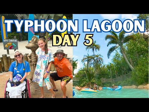🌊 WALT DISNEY WORLD: Typhpoon Lagoon day 5 | Waterslide as a wheelchair user, wave pool & lazy river