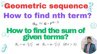 Geometric sequence #How to find the nth term? #How to find the sum of the given terms? #MYP #gcse
