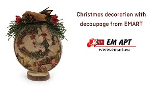 Christmas decoration with decoupage 