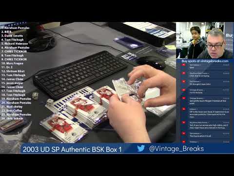 03-31-2019 2003 Upper Deck SP Authentic Basketball Box 1