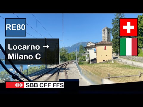 [4K] Reverse Cab Ride: SBB CFF FFS/TILO | RE80: Locarno → Milano C | Stadler FLIRT 3 (RABe 524.3)