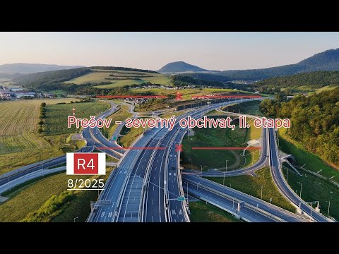 Pohľad na výstavbu rýchlostnej cesty R4 Prešov – severný obchvat, II. etapa 8/2025