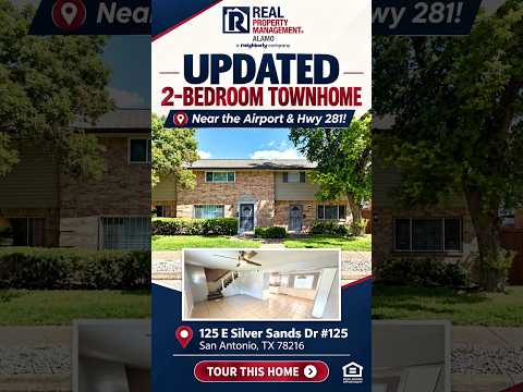 Updated 2-Bedroom Townhome Near the Airport & Hwy 281! property video