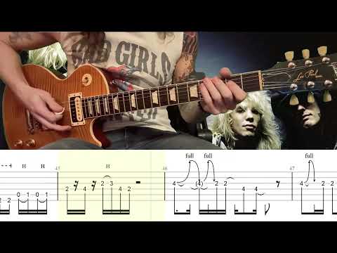 GUNS N ROSES ROCKET QUEEN IZZY STRADLIN GUITAR PARTS I Cover I Tutorial I Tab I Lesson