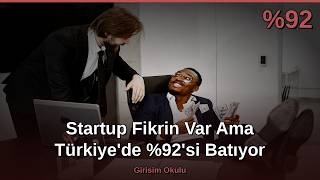 Startup Fikrin Var Ama Türkiye'de %92'si Batıyor — Neden?