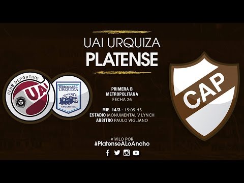 UAI Urquiza - Platense | TRANSMISIÓN EN VIVO | Fecha 26 | Campeonato 2017/2018