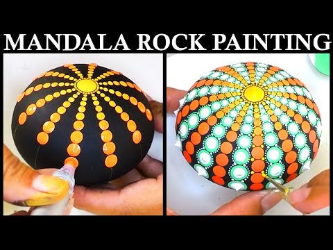 How to Mandala Dot Painting - Mandalas With Acrylic Paint Dotting Artist Tutorial Art #mandala #art