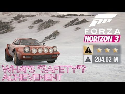 Forza Horizon 3 Blizzard Mountain - What's "Safety"? Achievement Guide - Jumping Lancia Record