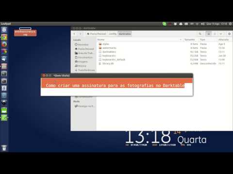 Como criar assinaturas personalizadas para o Darktable