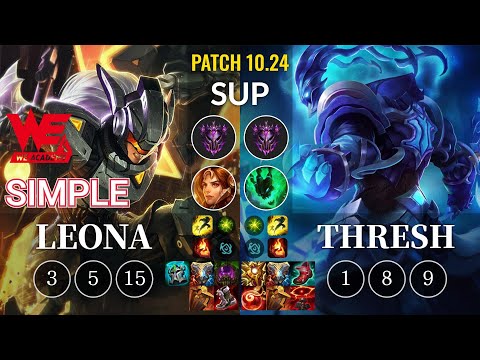WEA Simple Leona vs Thresh Sup - KR Patch 10.24