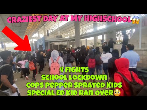 CRAZIEST DAY AT MY HIGHSCHOOL…🤯(4 FIGHTS, LOCKDOWN & MORE) *MUST WATCH😱*