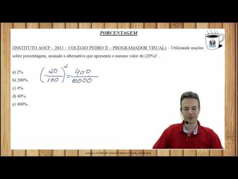 0845 - INSTITUTO AOCP - 2013 - COLÉGIO PEDRO II - PORCENTAGEM (www.gurudamatematica.com.br)