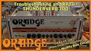 Video thumbnail for Orange Thunderverb Repair - Bias circuit modification and Fun with Phase Inverter tubes! by Purgasound