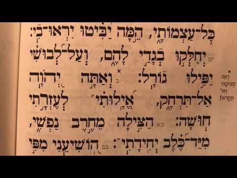 תהלים פרק כב׳ Tehilim perek 22 Psalms chapter 22 למנצח על אילת השחר