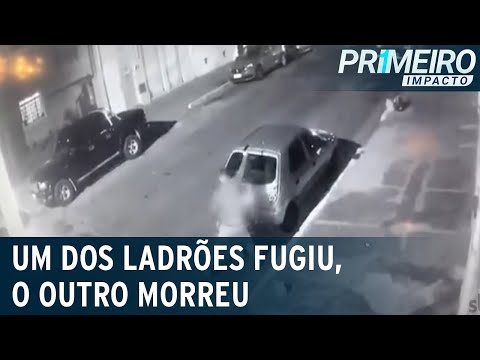 Policial reage a assalto e mata bandido | Primeiro Impacto (23/05/22)