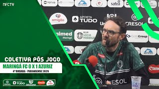 Coletiva pós jogo - Rodrigo Chipp - Maringá FC 0 x 1 Azuriz - Paranaense 2026 - 4ª Rodada