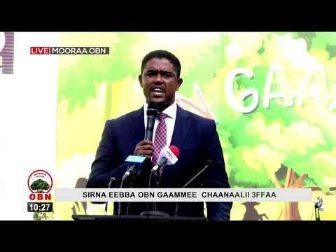 PMNO Obbo Shimallis Abdiisaa ergaa Eebba OBN Gaammee irratti dabarsan