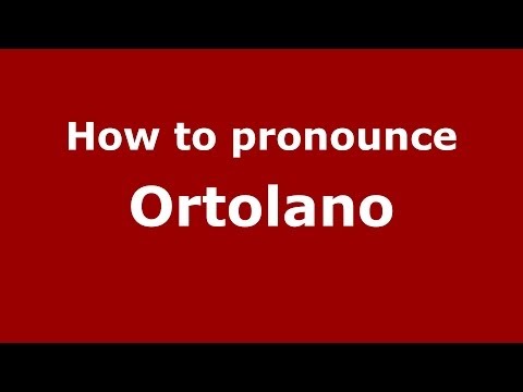 How to pronounce Ortolano (Italian/Italy) - PronounceNames.com