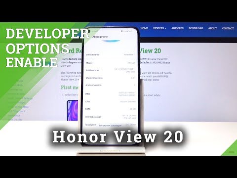 How to Access Developer Options on Honor View 20 -  USB Debugging / OEM Unlock