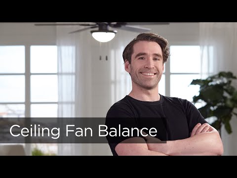 Part of a video titled Tips from Lamps Plus - How to Balance a Ceiling Fan - YouTube